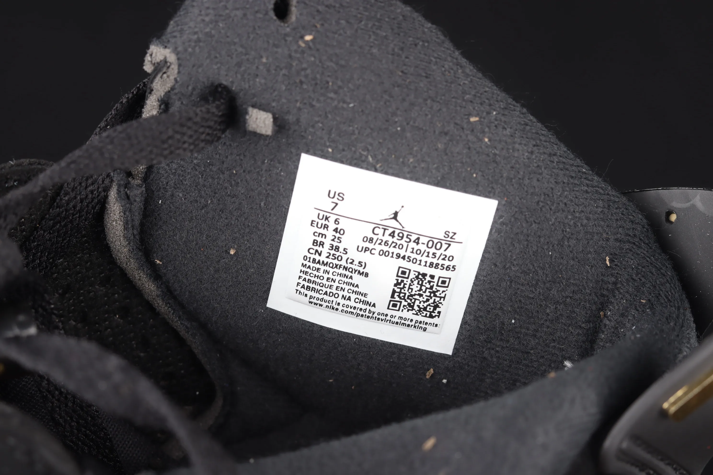 All Categories Air Jordan Jordan Series Basketball Shoes Air Jordan 6 Air Jordan 6 "DMP" AJ6 Joe 6 Black Gold Men's Cultural Basketball Shoes CT4954-007